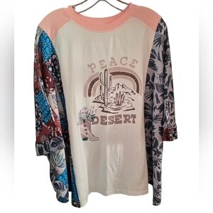 Source Unknown Upcycled Peace in the Desert Graphic Tee